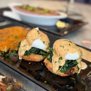 Jerk Chicken Benedict